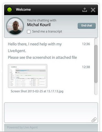LiveAgent-ov live chat privitak