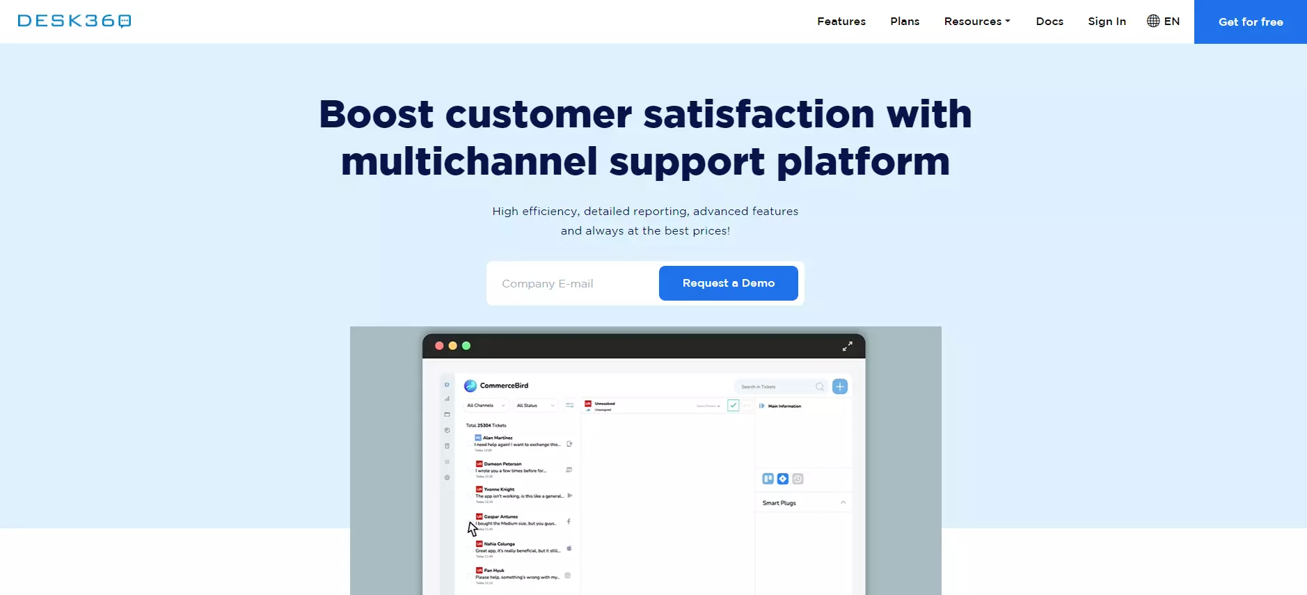 Desk360 početna stranica