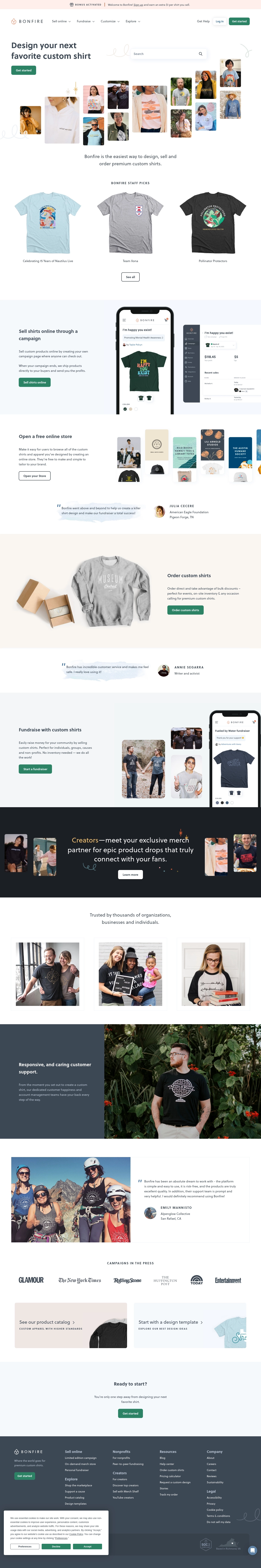 Bonfire Help Desk Kontakti