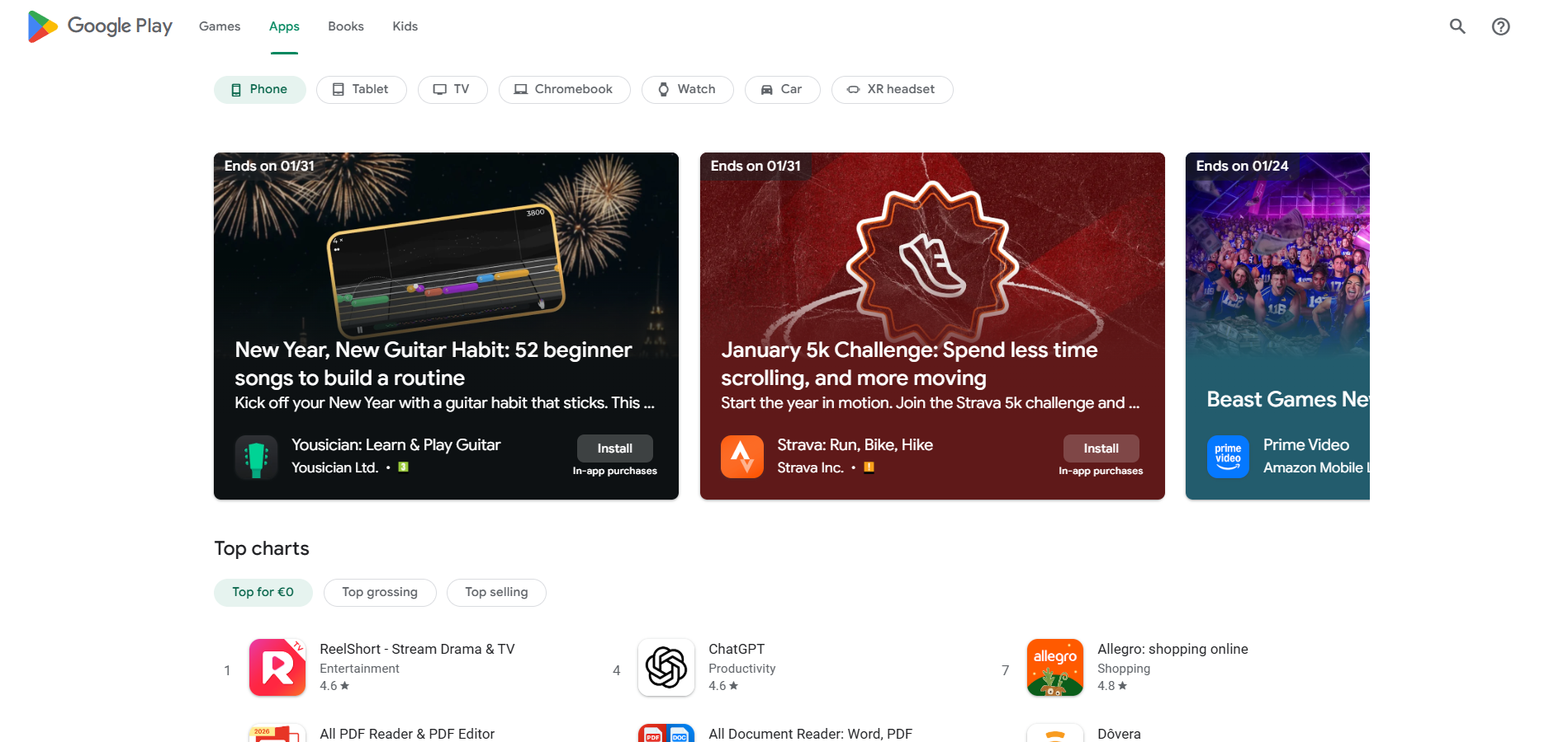 Google Play Pomoć Kontakti