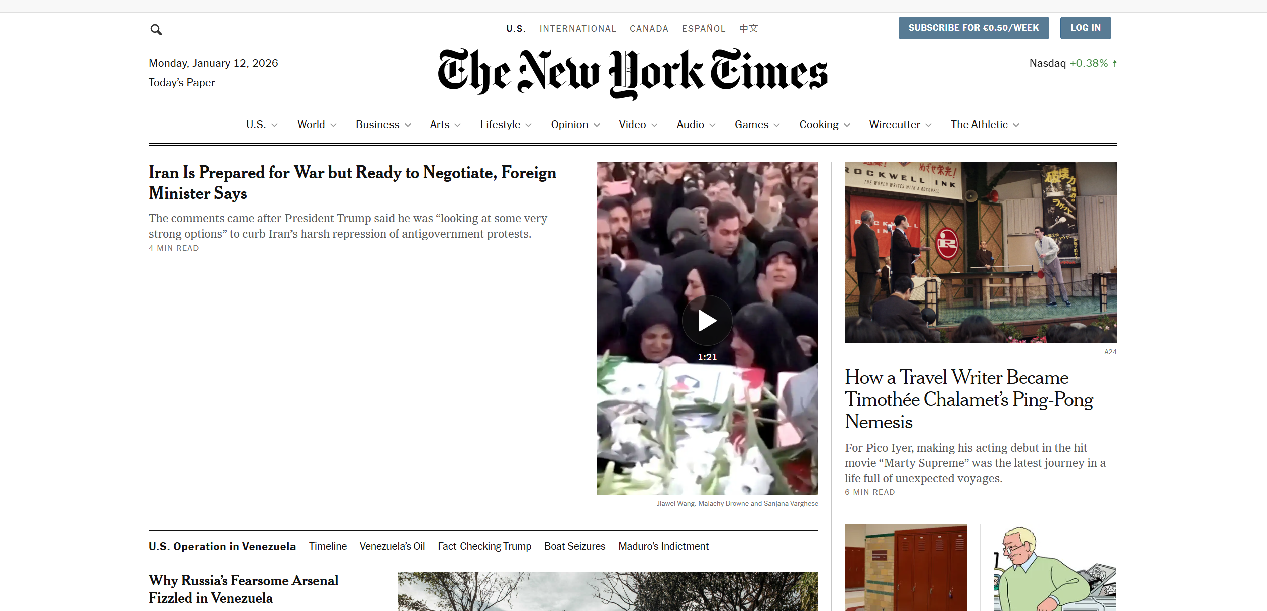 Kontakt podrške The New York Times