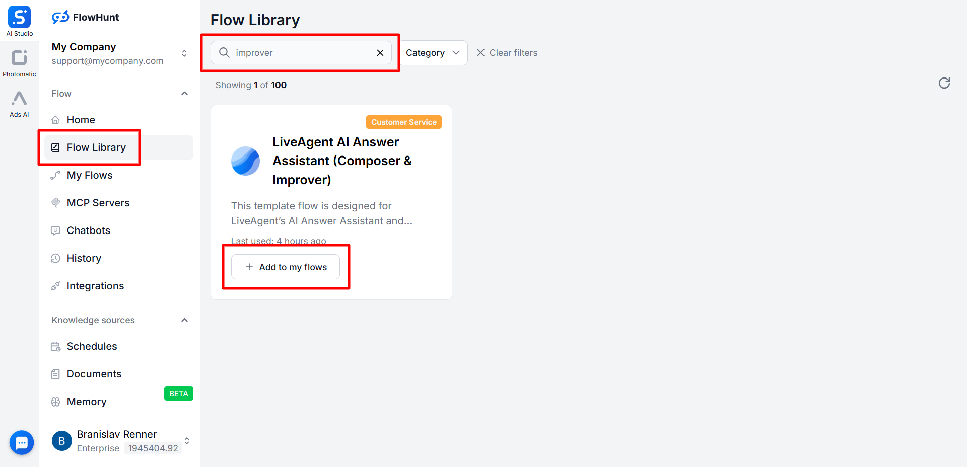 AI Answer Improver vs FlowHunt kao integracija pružatelja