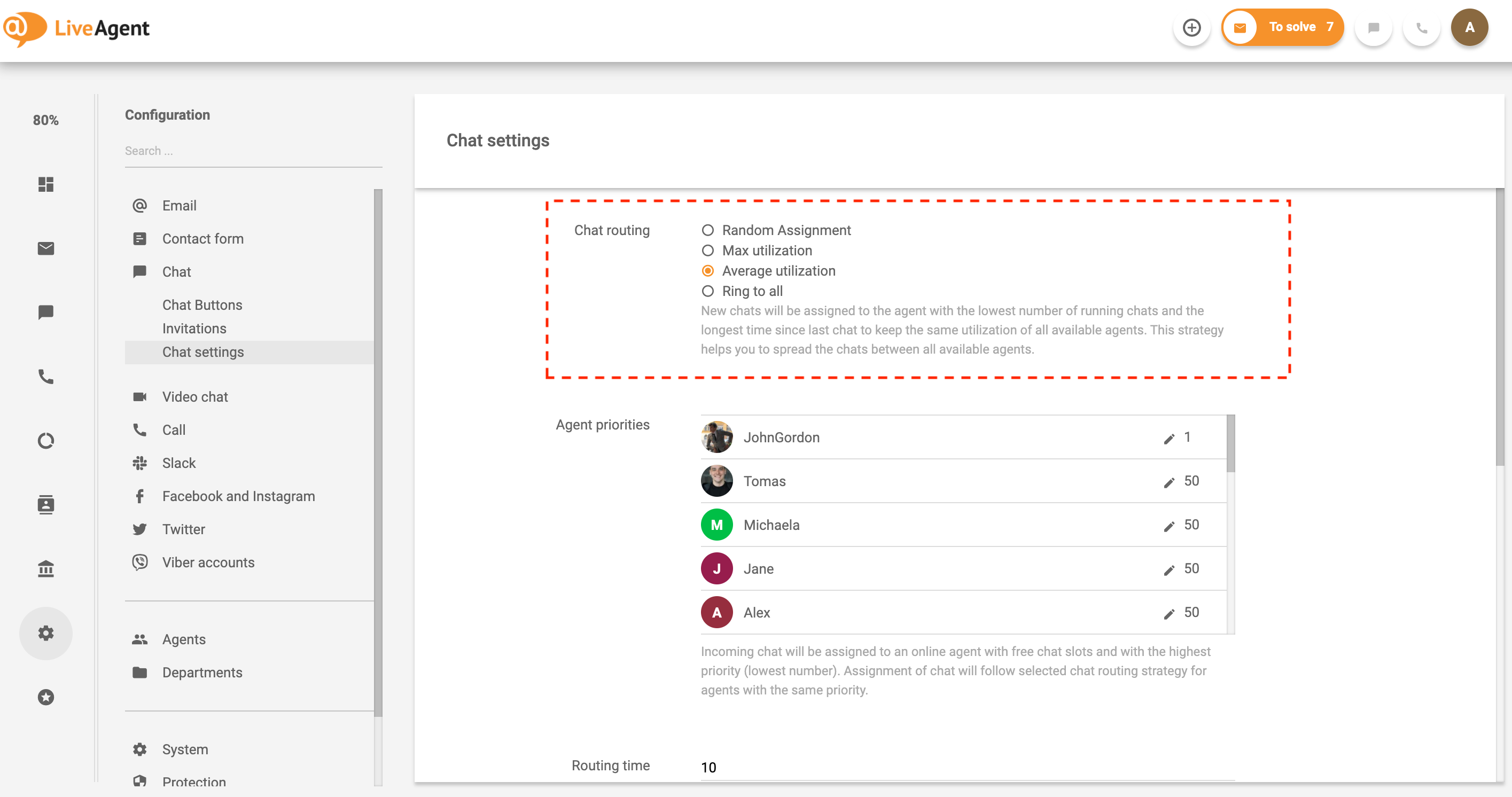 Automatska dodjela karata i usmjeravanje čata
