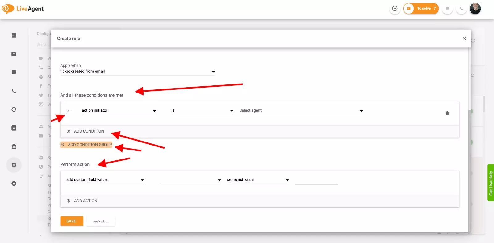 Postava automatizacije u LiveAgent-u