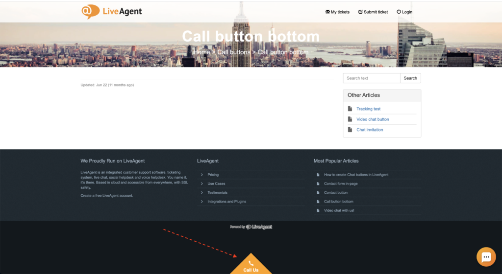 Aktivni gumb za pozivanje