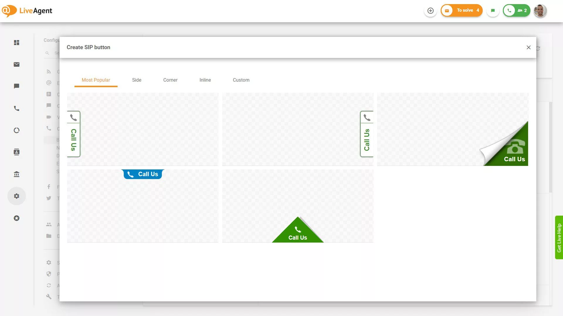 Galerija gumbova za pozivanje