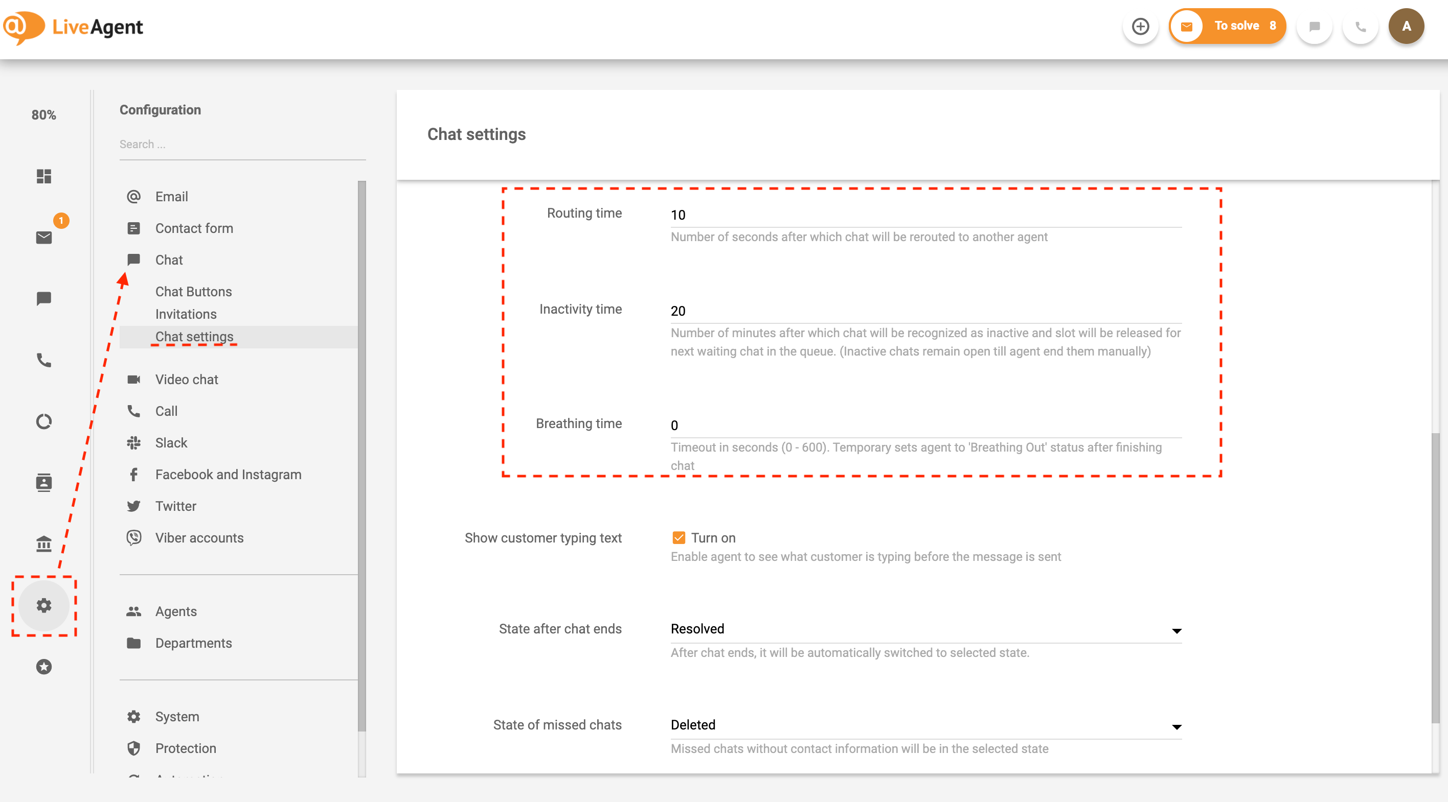 Postavke usmjeravanja čatova u LiveAgent-u