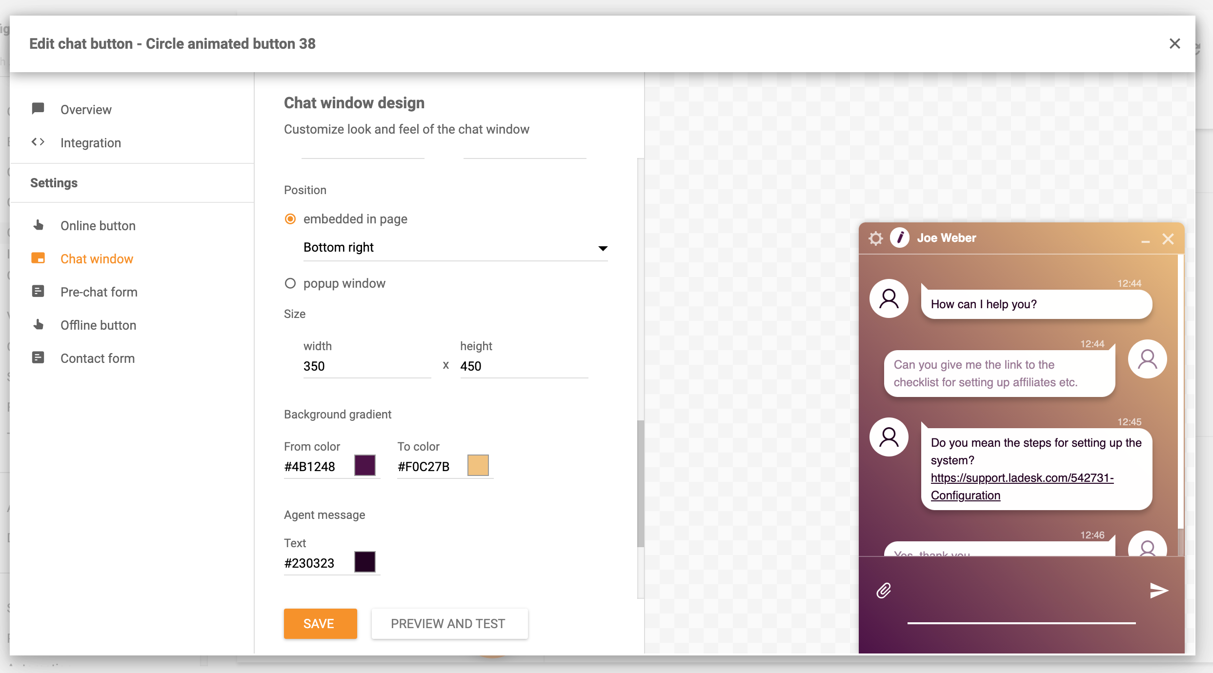 Značajka dokovanja prozora za chat