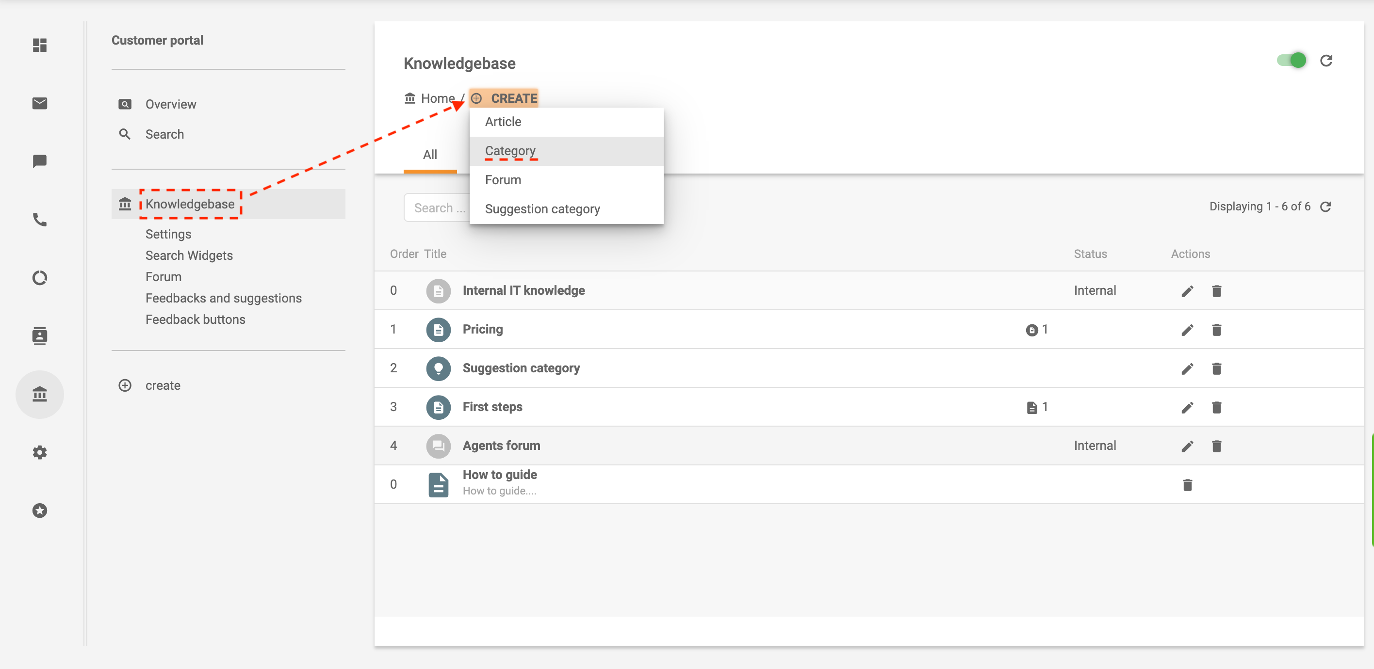 Kreiraj kategoriju u LiveAgent-u