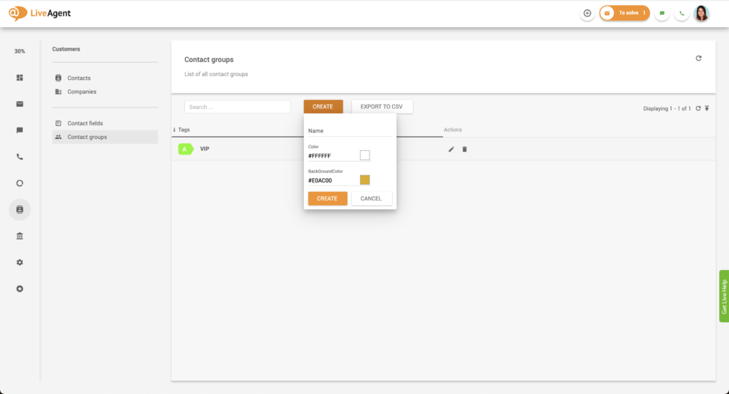 Create contact group