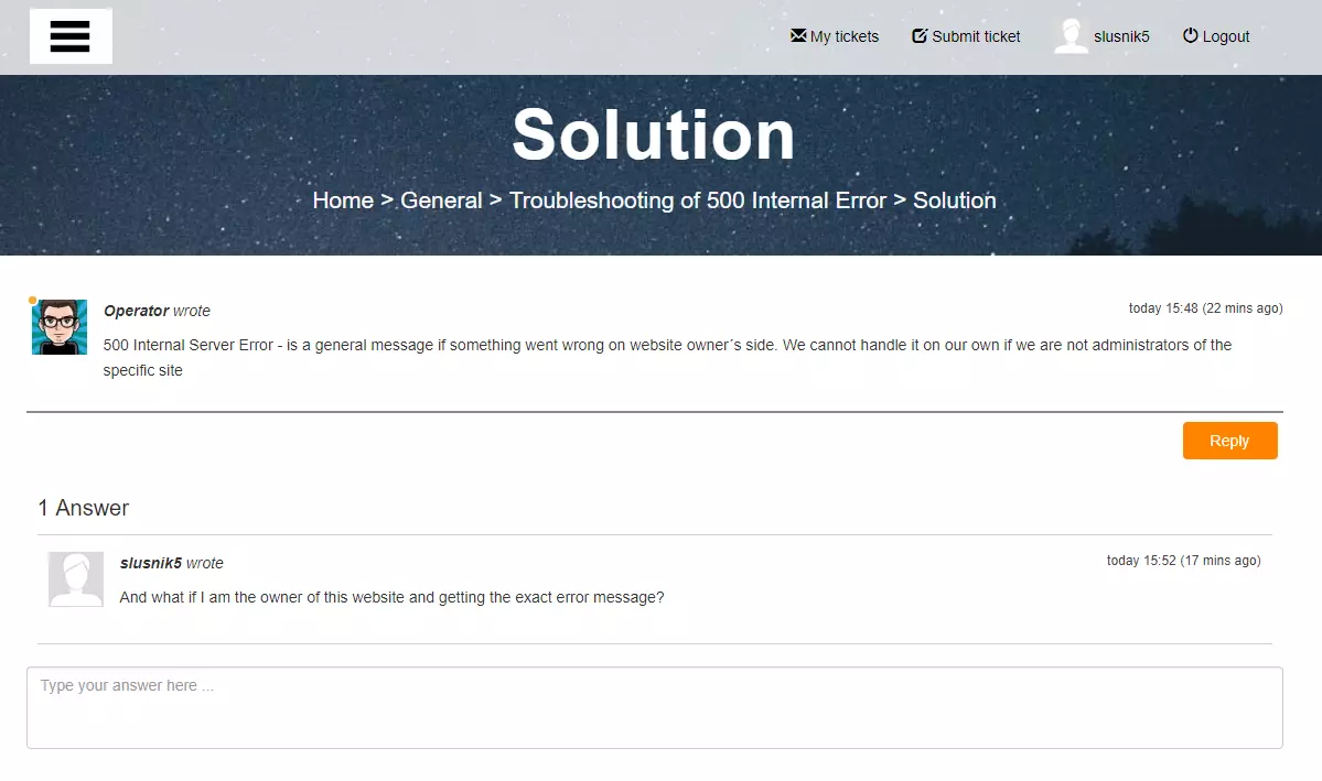 Primjer javnog foruma za korisnike