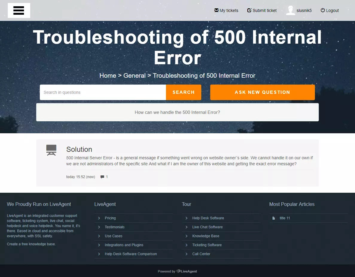 Forum u portalu korisnika