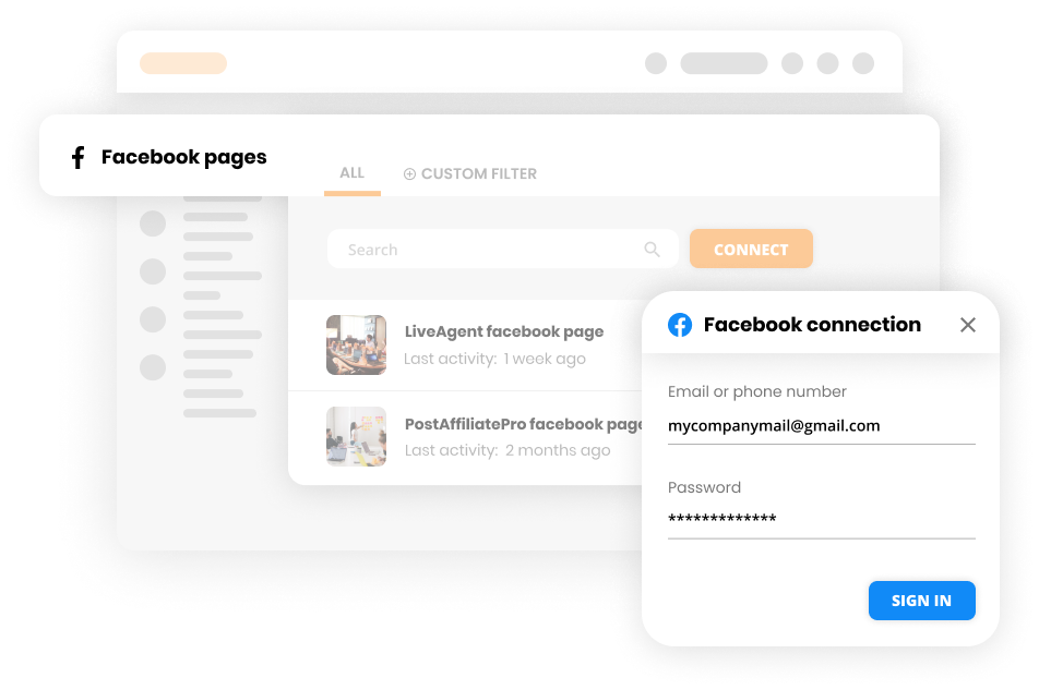 Povežite Facebook s softverom Help desk - LiveAgent