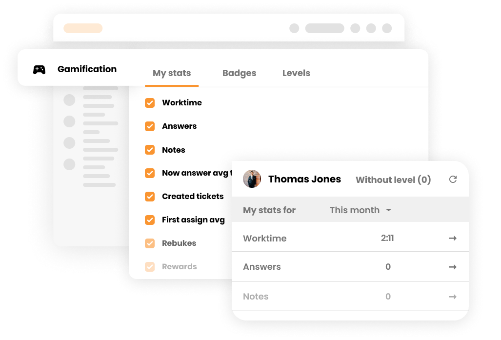 Ljestvica za vrijeme rada koja prikazuje dostupnost agenta
