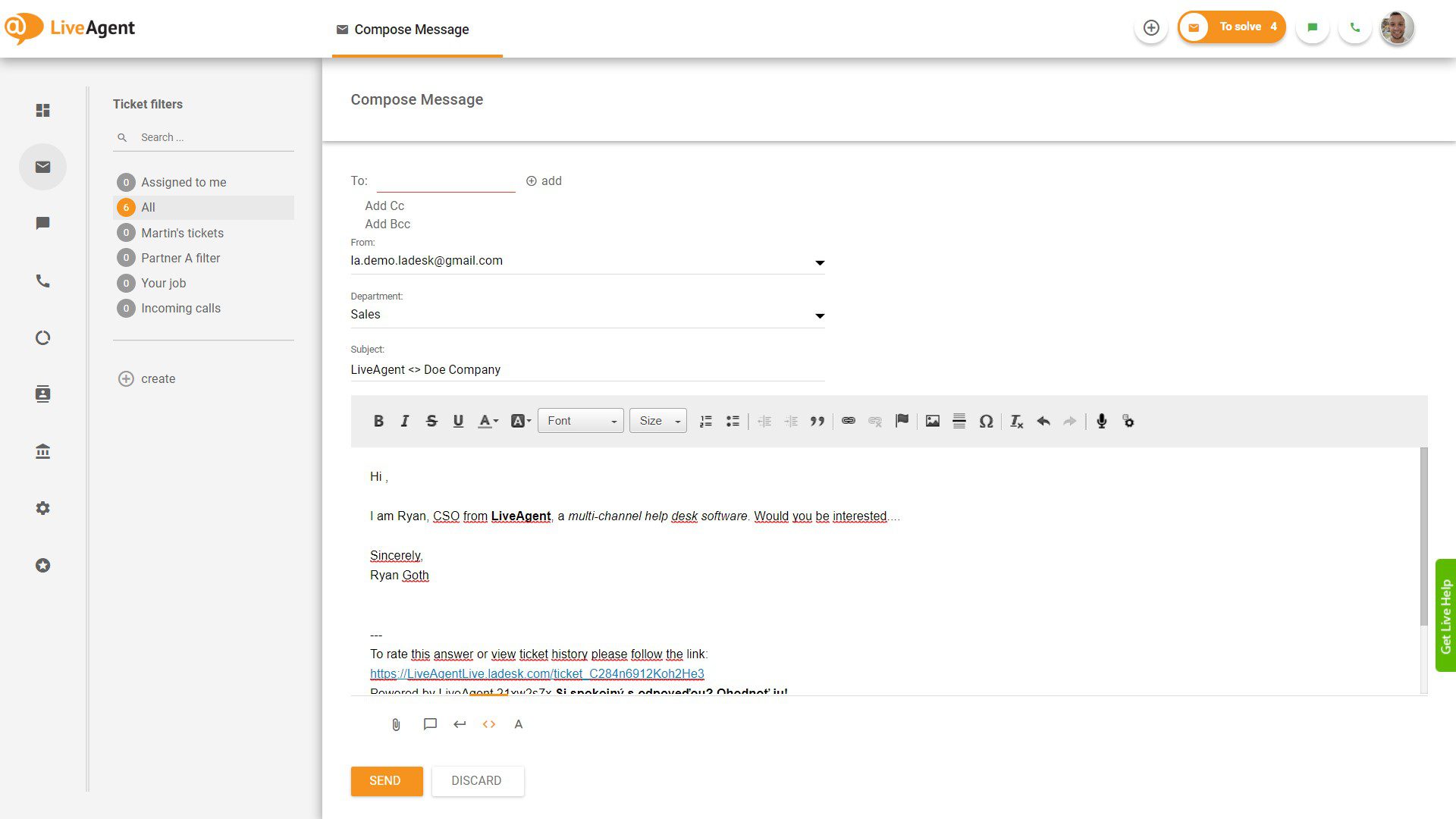 WYSIWYG editor u novoj prijavi