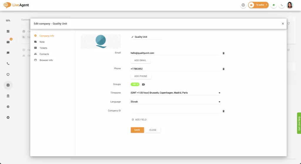 Informacije o tvrtkama
