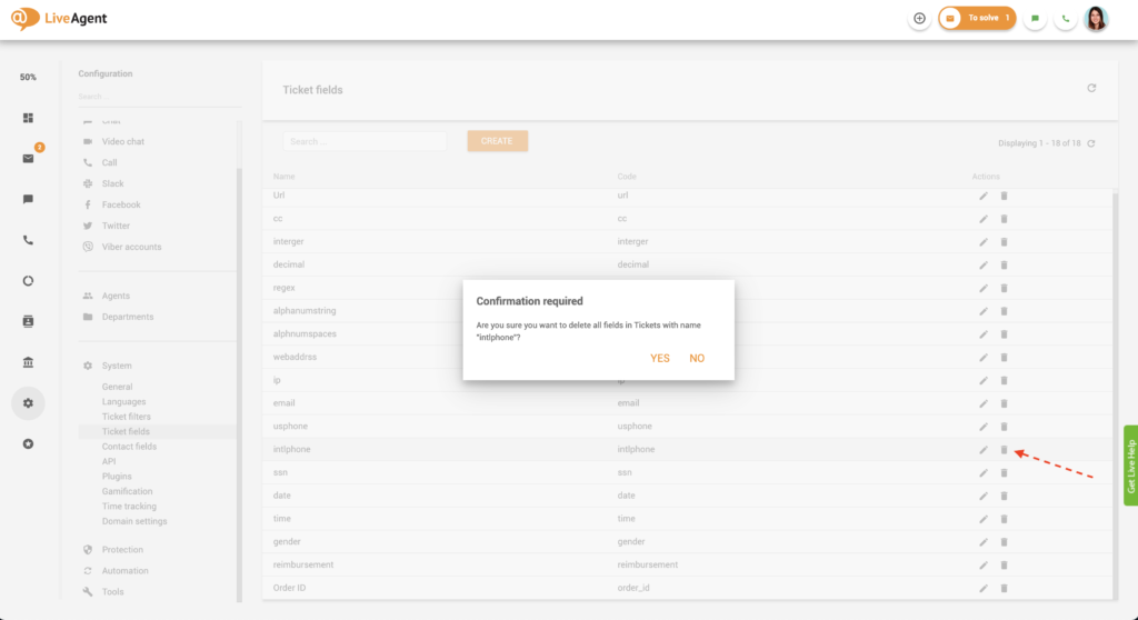 Brisanje polja kartice