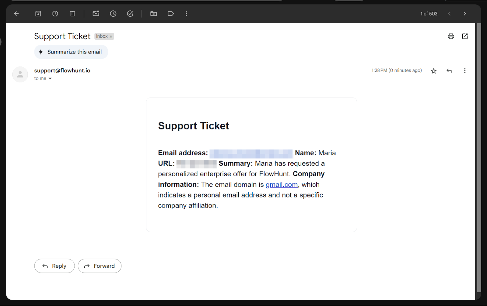 Obavijest o vodeće od FlowHunt chatbota