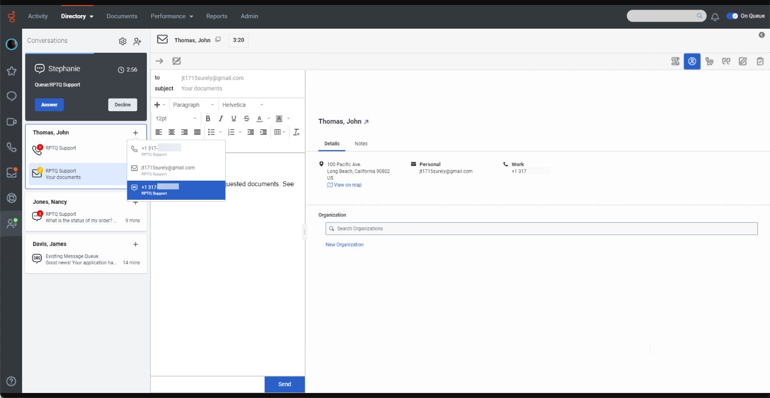 Korisničko sučelje Genesys Cloud-a