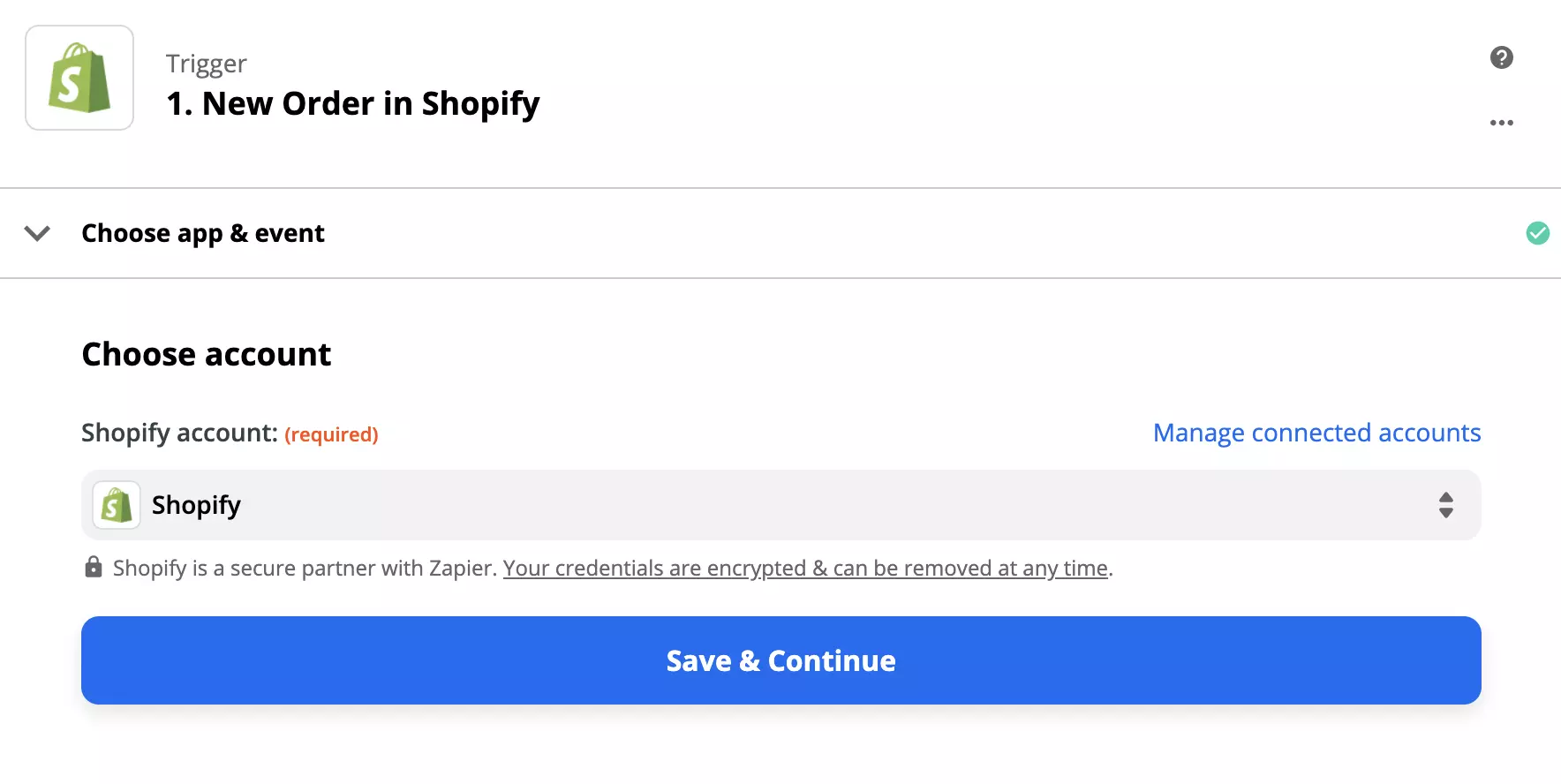 Konfiguracija Shopify okidača na Zapier