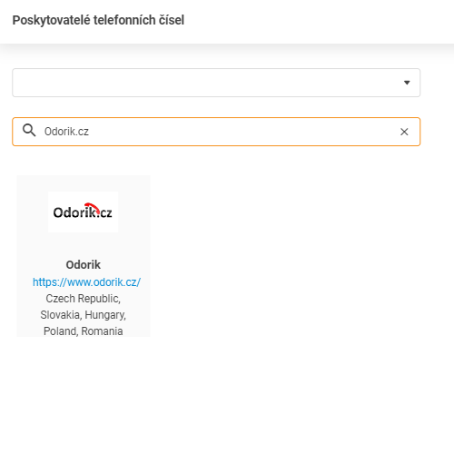 Odorik.cz pružatelj