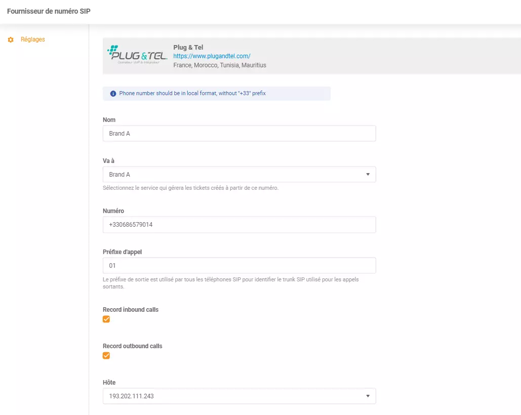 Plug & Tel vjerodajnice