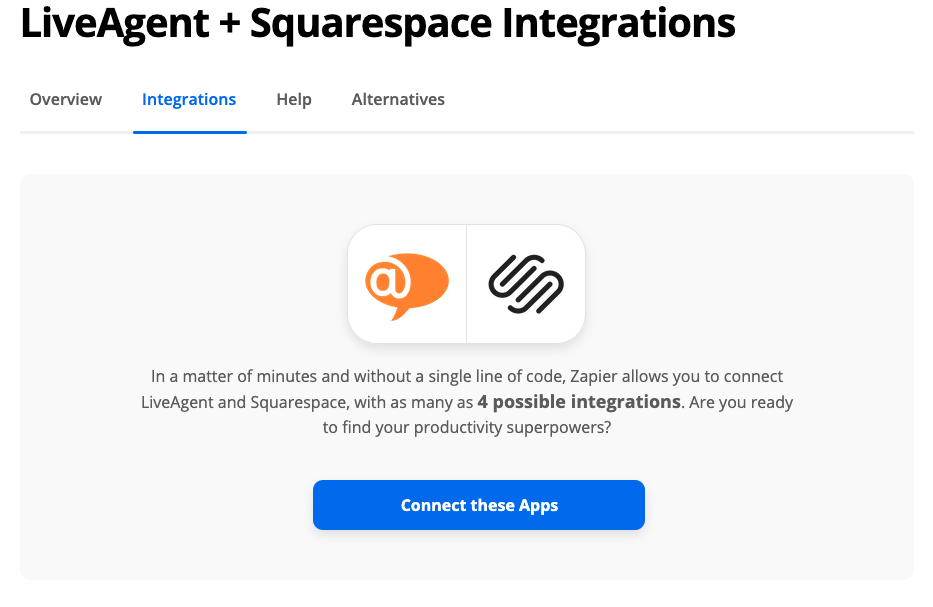 Povežite LiveAgent s Squarespace-om putem Zapiera