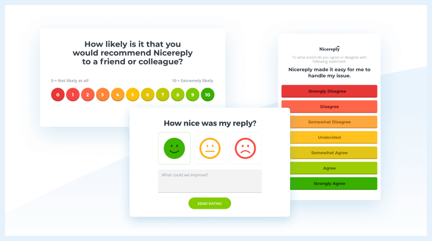 Opcije prilagođavanja Nicereply ankete