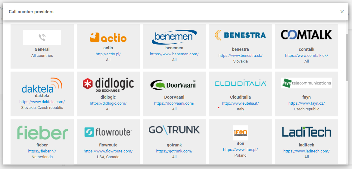 Magenta VoIP integracija s LiveAgent