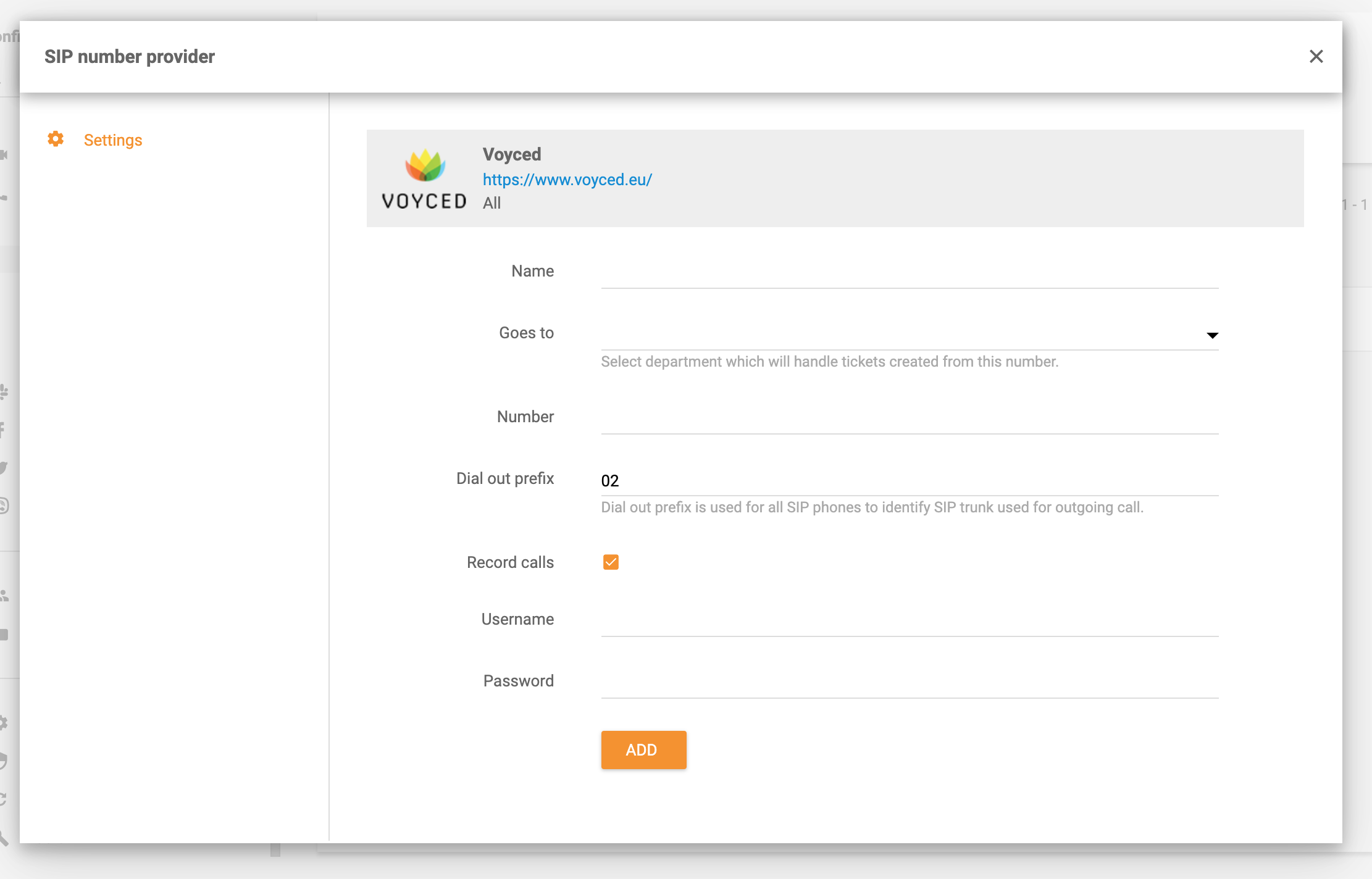 Voyced integracija u LiveAgent