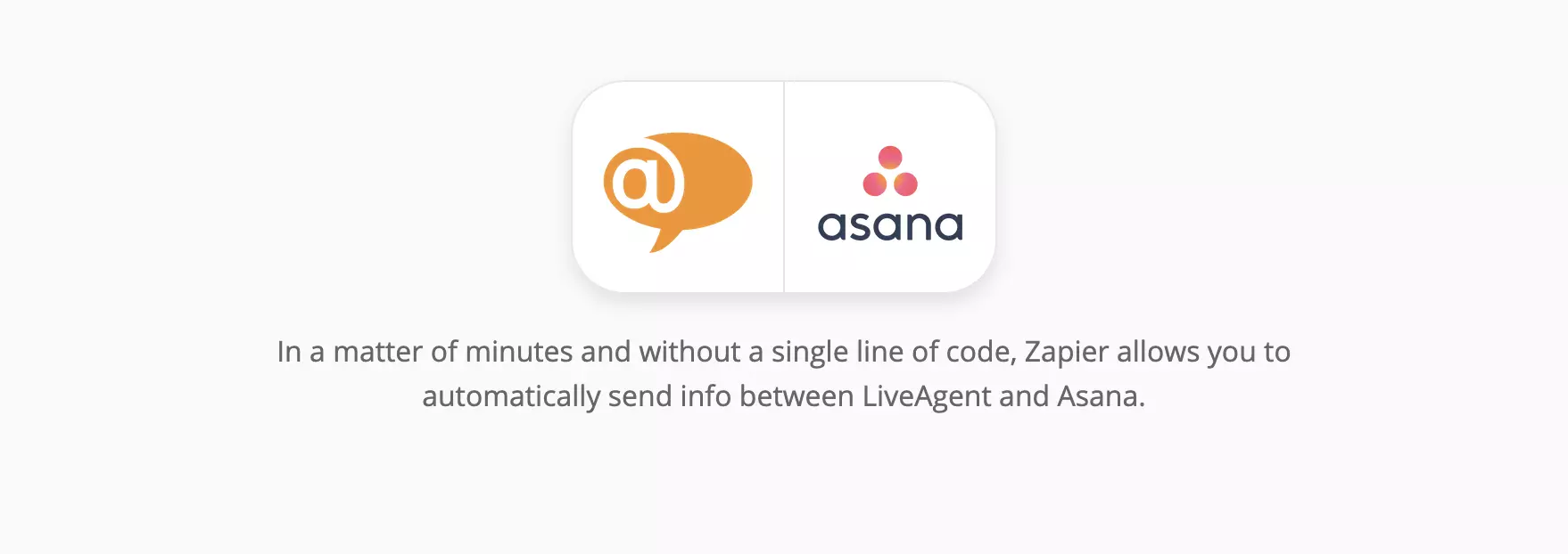 LiveAgent i Asana stranica integracije na Zapier-u