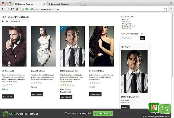 CoreCommerce LiveAgent livechat integracija