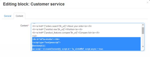 CS-Cart LiveAgent integracija