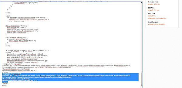 Gumb za live chat postavljen u tijelo Volusion e-trgovine