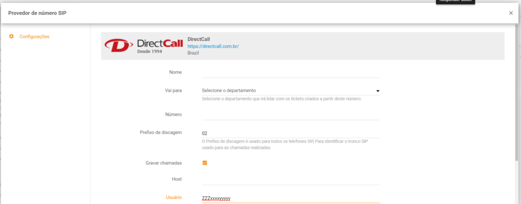 DirectCall LiveAgent integracija konfiguracija