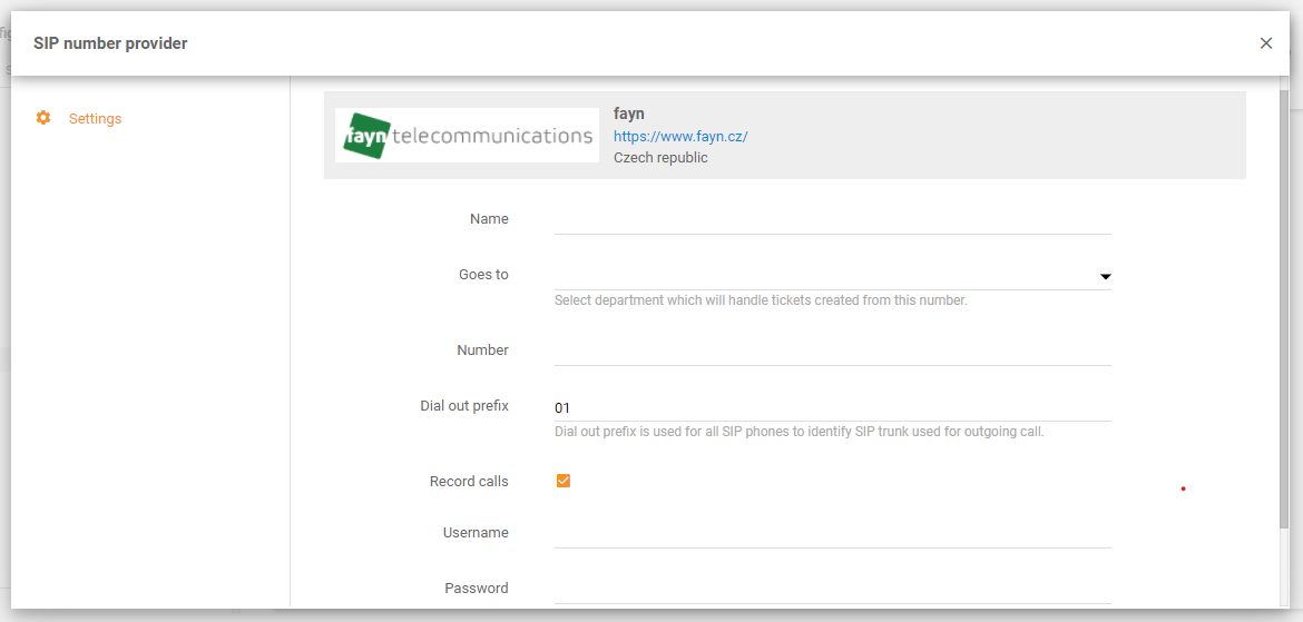 Fayn integracija u LiveAgent-u