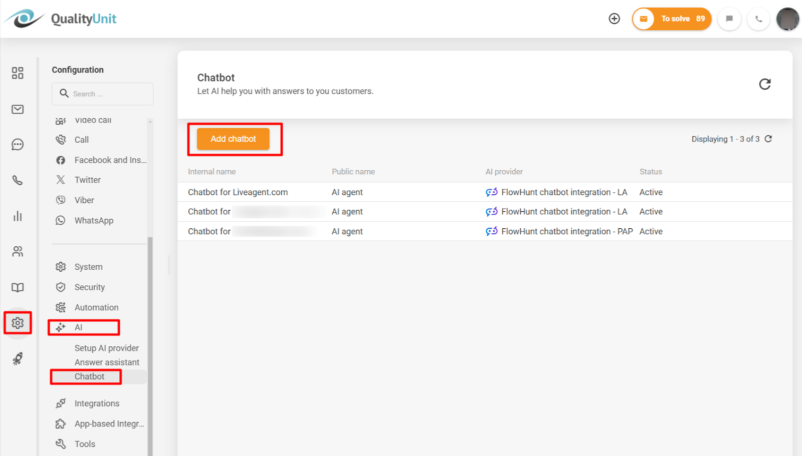 Dodavanje FlowHunt AI chatbota