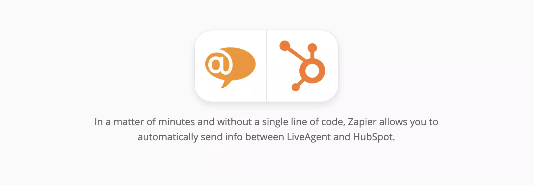 Stranica integracije HubSpot i LiveAgent na Zapier-u