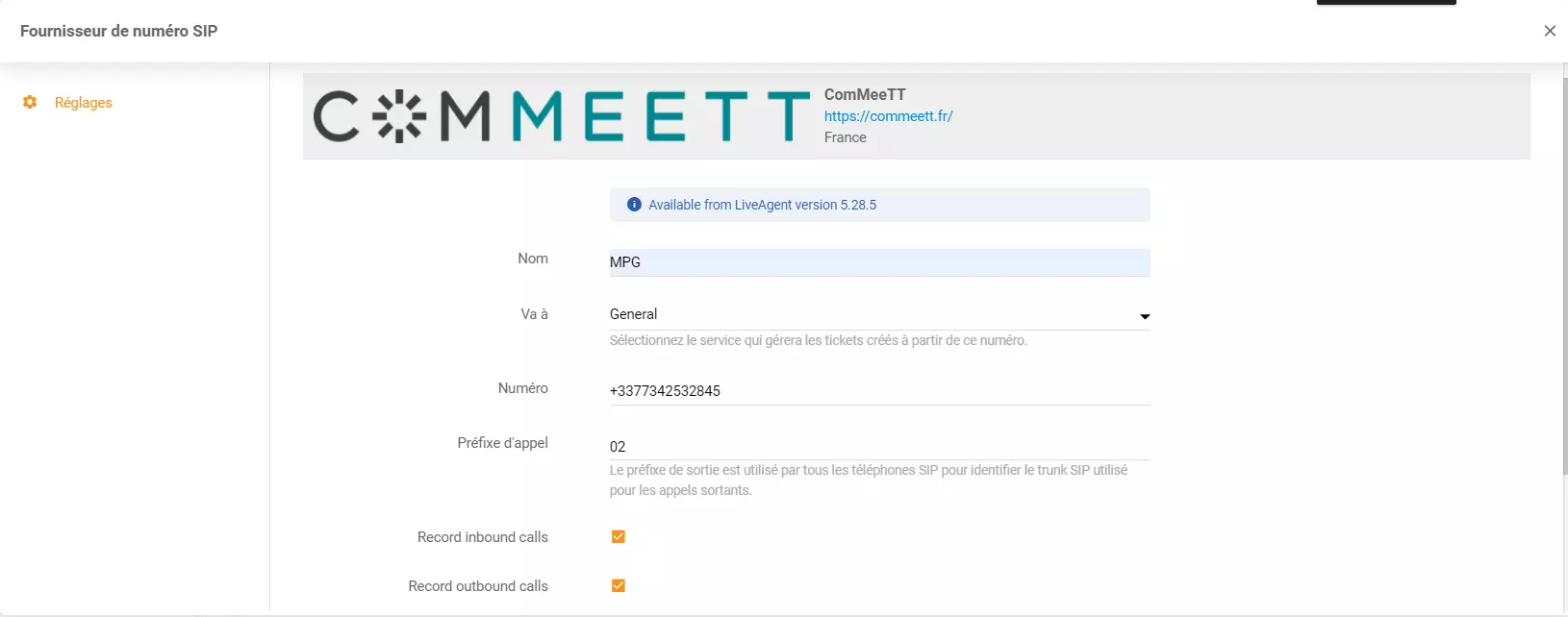 ComMeeTT podaci za prijavu