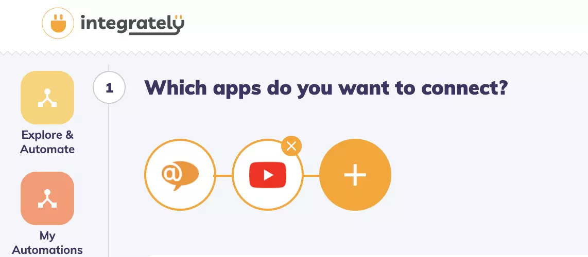Integrately s odabranim aplikacijama i spremnim za integraciju