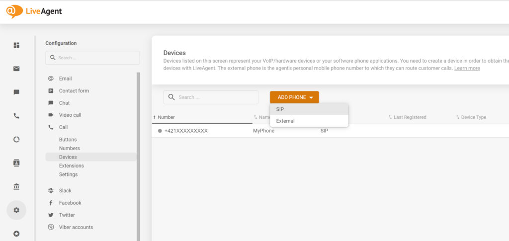 Kako dodati novi SIP telefon u LiveAgent konfiguraciju