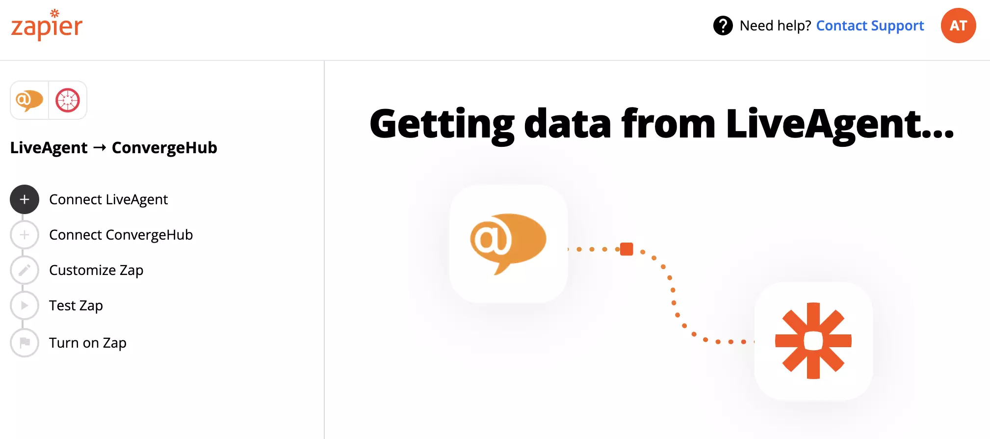 Povezivanje računa LiveAgent i ConvergeHub s Zapier-om