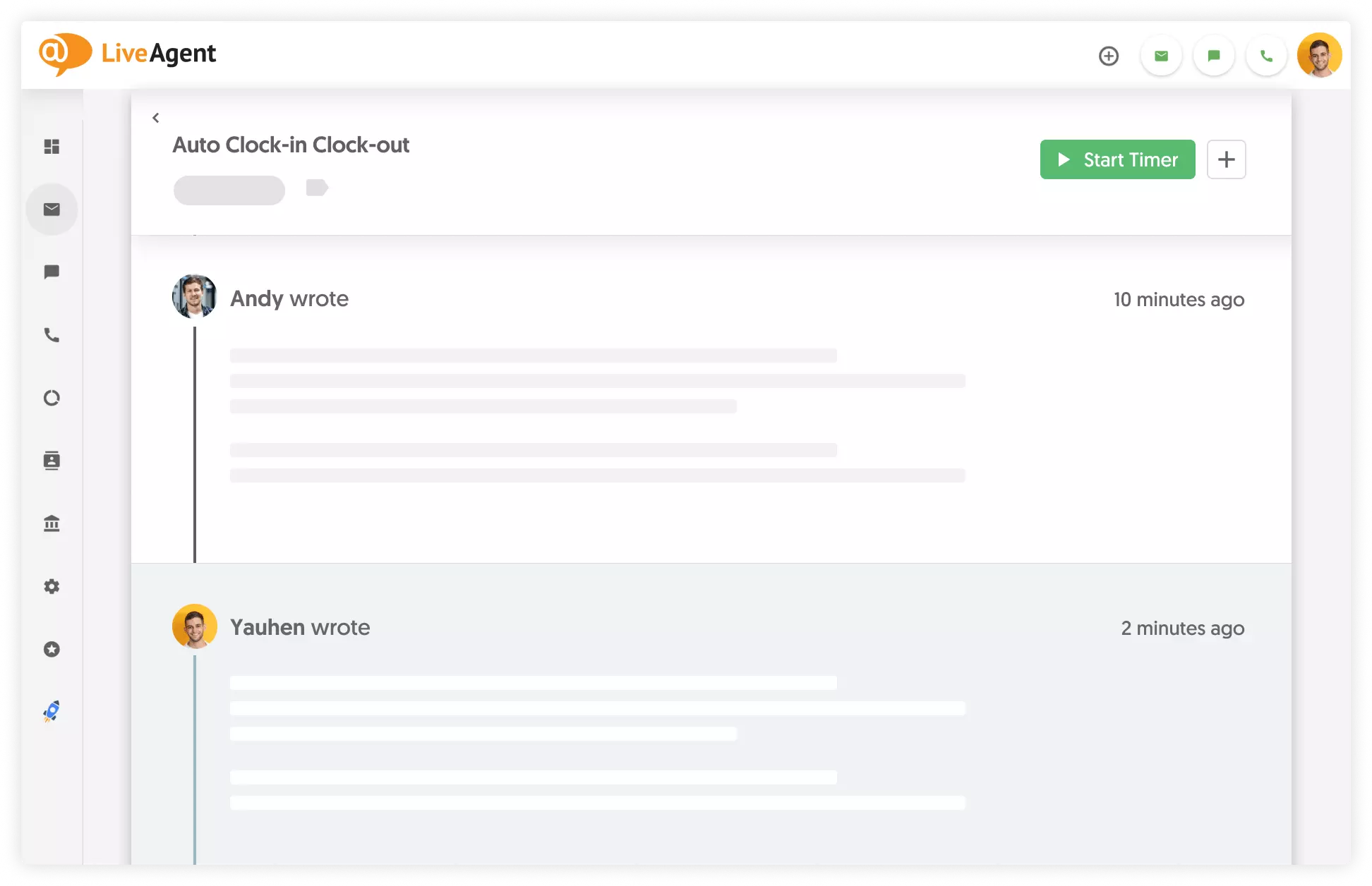 LiveAgent praćenje vremena s Everhour-om