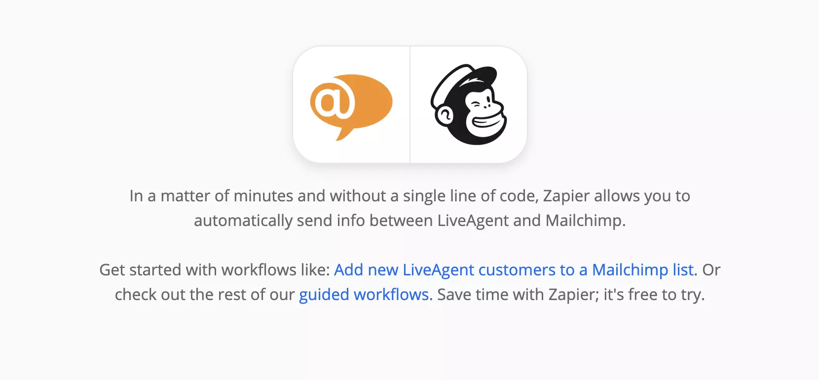 LiveAgent i Mailchimp integracija stranica na Zapier-u
