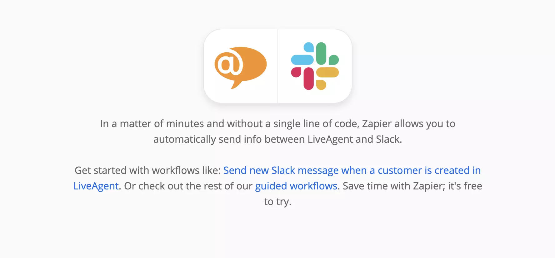 LiveAgent i Slack stranica na Zapier