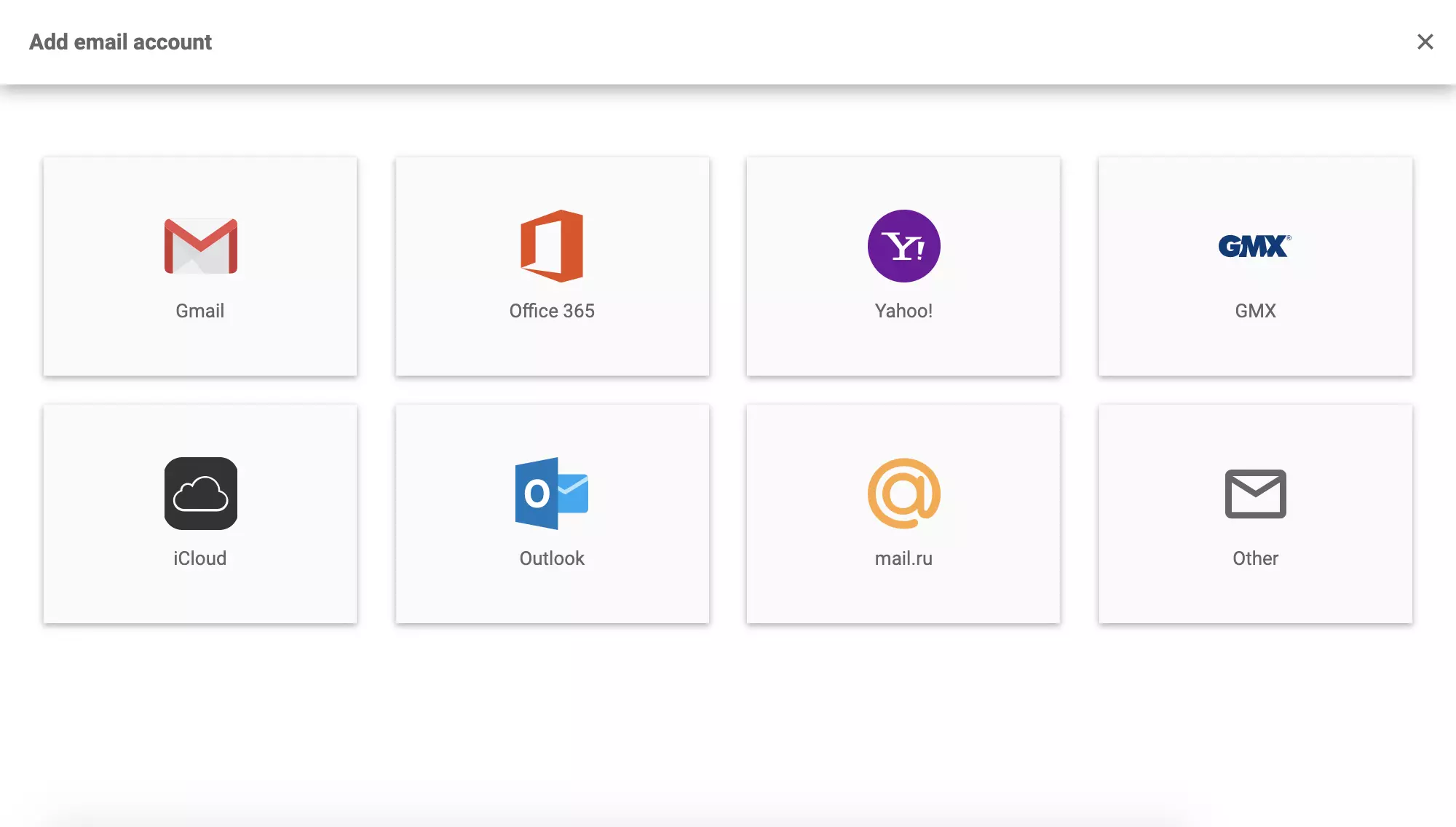 Mail.ru u LiveAgent postavkama pri dodavanju nove email adrese