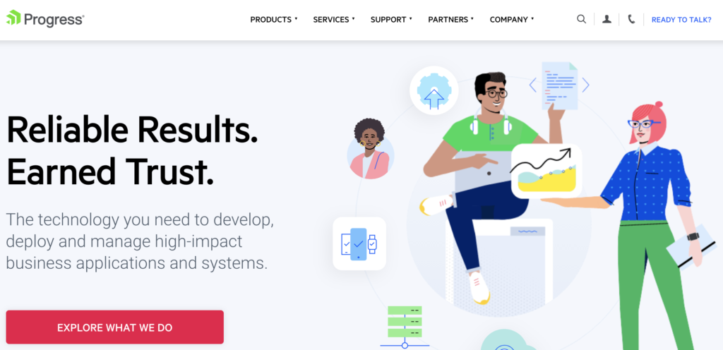 Progress IMail server početna stranica s opcijom istraživanja