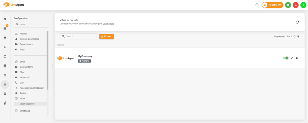 Uspješna integracija između Vibera i LiveAgent-a