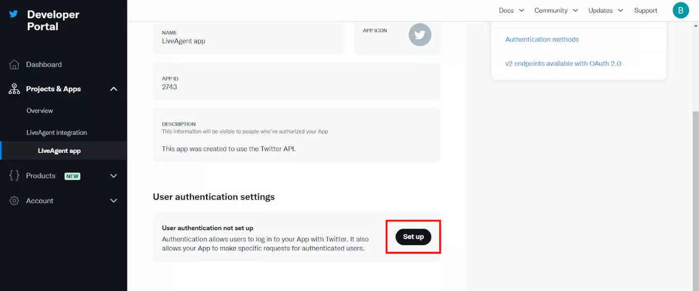 Postavljanje Twitter (X) aplikacije za razvojne programere