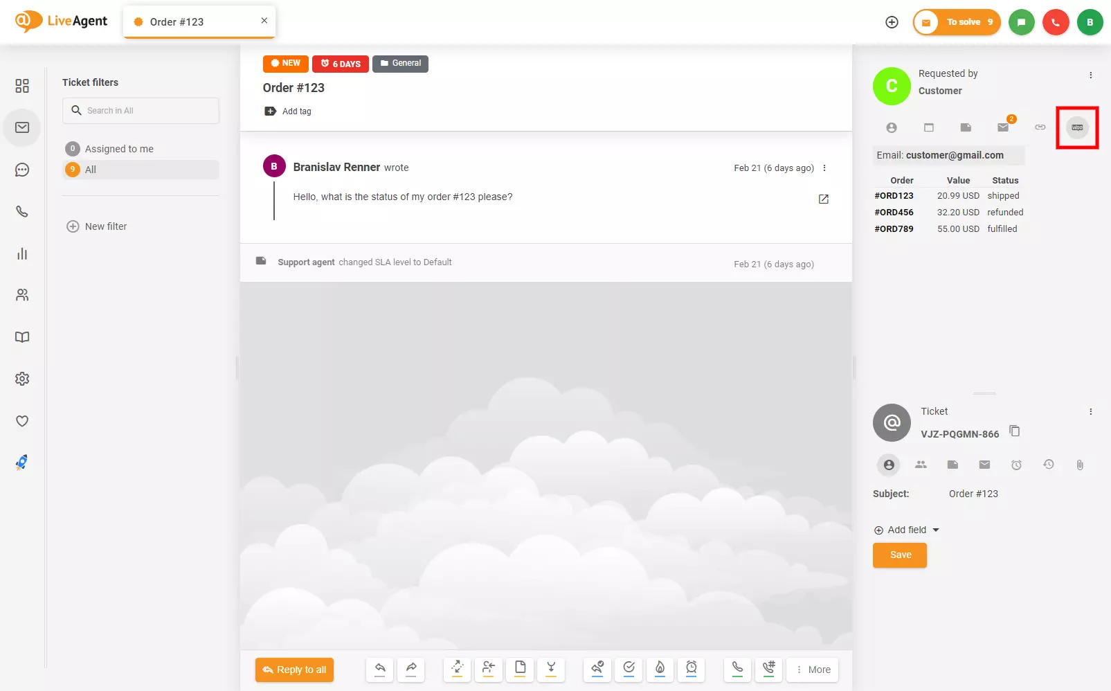 Gdje pronaći WooCommerce integraciju u LiveAgent ticketu